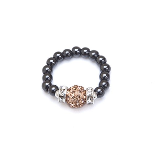 Algopix Similar Product 9 - Gold Crystal Magnetic Hematite Ring