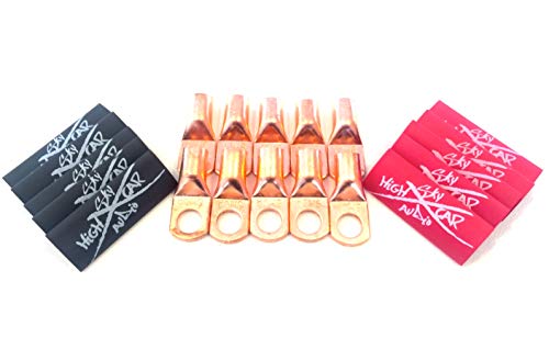Algopix Similar Product 12 - 10 4 Gauge Copper Ring Terminals 38