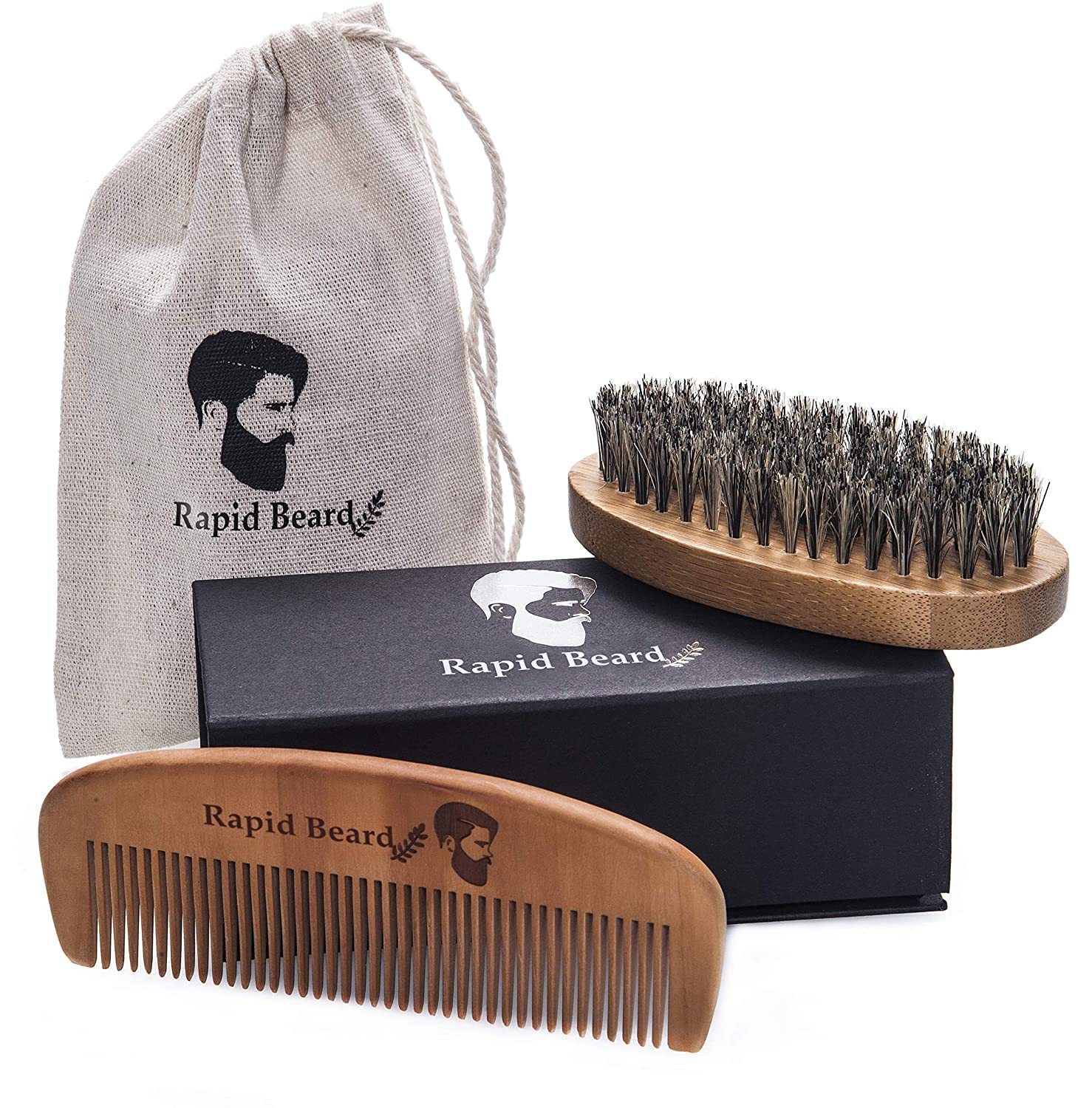 Algopix Similar Product 18 - Beard Brush and Beard Comb kit for Men