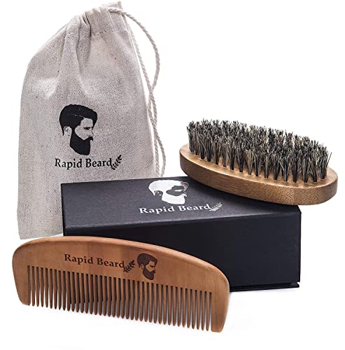 Algopix Similar Product 4 - Beard Brush and Beard Comb kit for Men