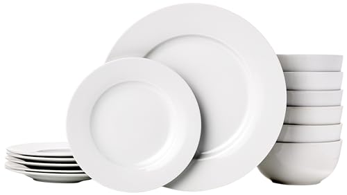 Algopix Similar Product 5 - Amazon Basics 18Piece White Dinnerware