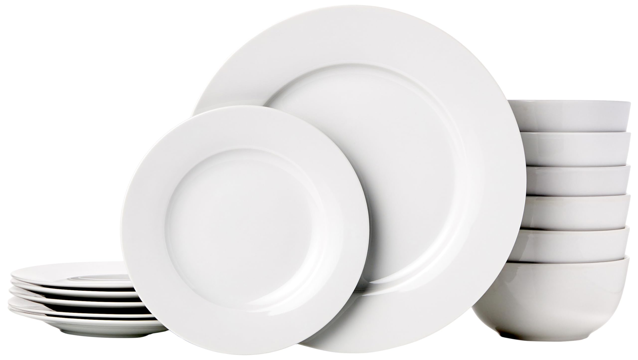 Algopix Similar Product 19 - Amazon Basics 18Piece White Dinnerware