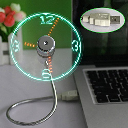 Algopix Similar Product 10 - xlpace LED USB Fan Clock Mini Flexible