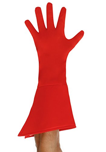 Algopix Similar Product 20 - Adult Red Superhero Gloves Standard
