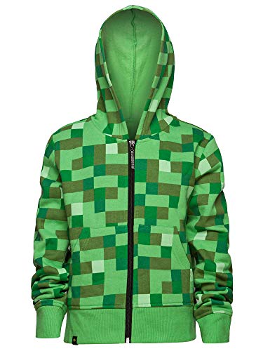 Algopix Similar Product 7 - JINX Minecraft Big Boys Creeper ZipUp