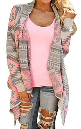 Algopix Similar Product 8 - Myobe Womens Aztec Print Drape Open