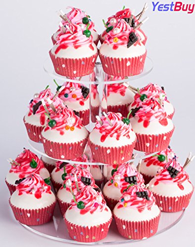Algopix Similar Product 17 - YestBuy 3 Tier Round Cupcake Stand
