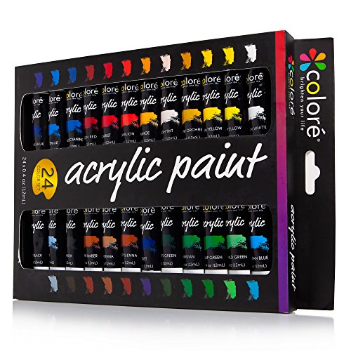Algopix Similar Product 5 - Colore Acrylic Paint Set - 24 Colors
