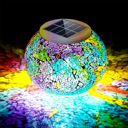 Algopix Similar Product 12 - Pandawill Color Changing Mosaic Solar