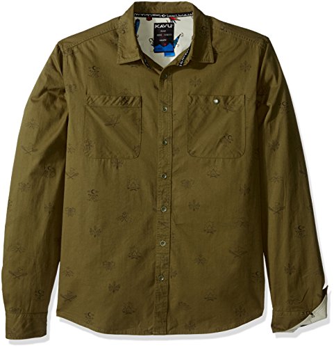 Algopix Similar Product 11 - KAVU Mens Beckler Long Sleeve Shirt