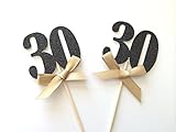 Algopix Similar Product 16 - Black and Gold Glitter Number Cupcake