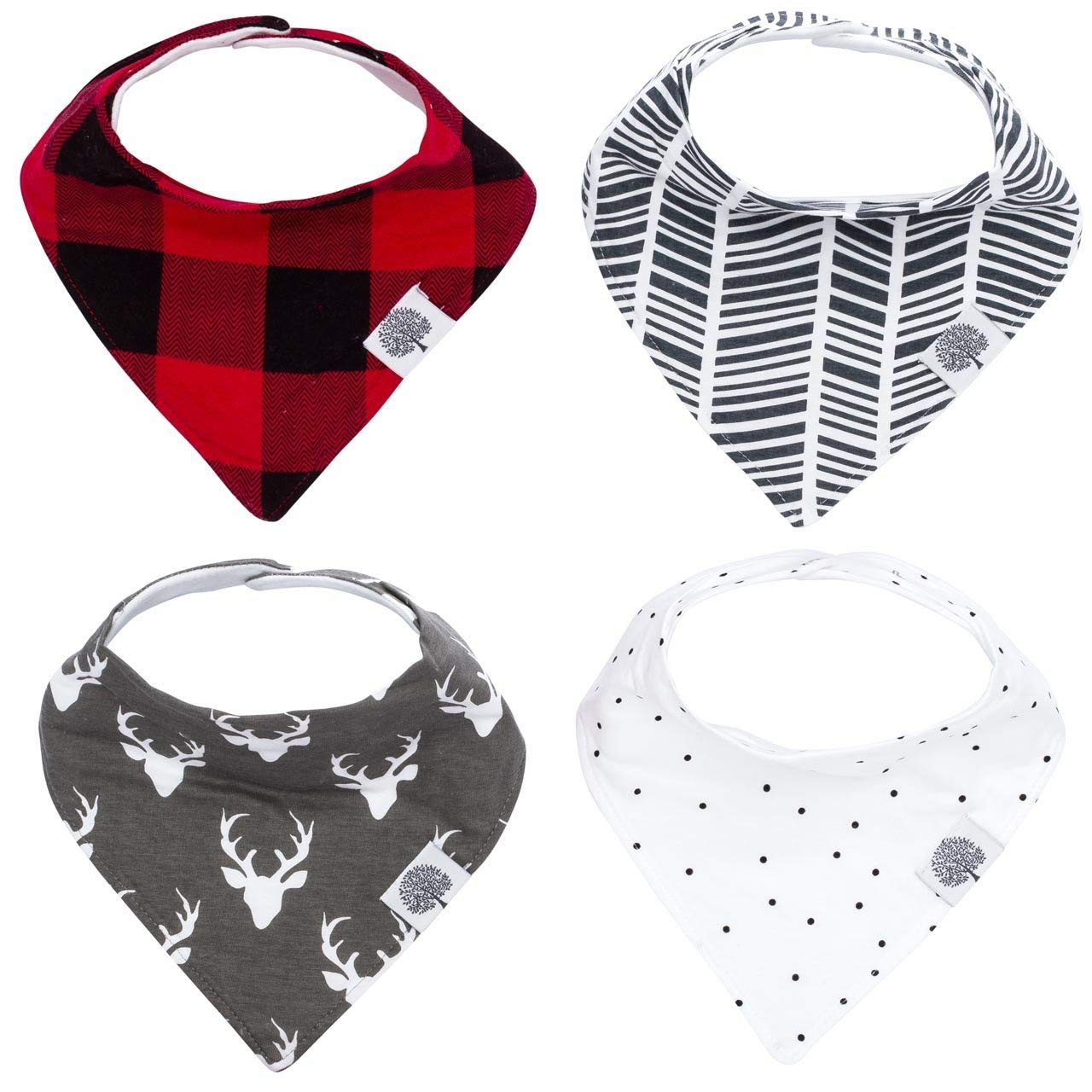 Algopix Similar Product 10 - Parker Baby Co Bandana Drool Pack of