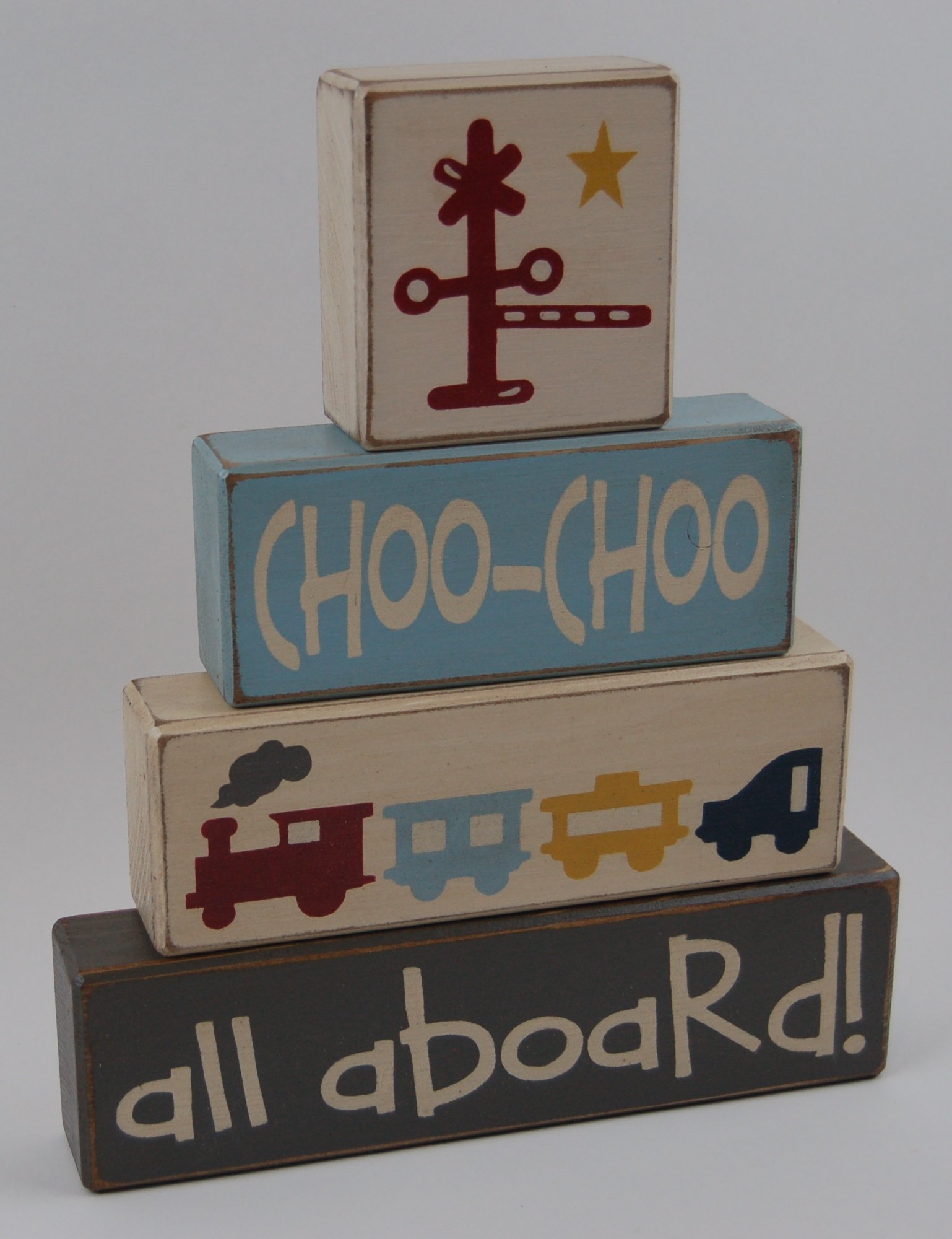 Algopix Similar Product 2 - Choo Choo All Aboard  Primitive