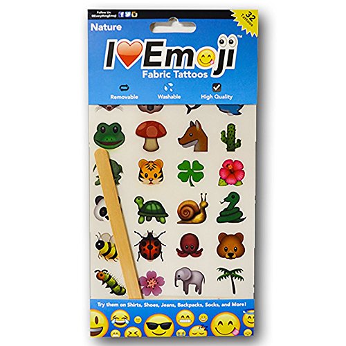 Algopix Similar Product 13 - Emoji Nature Fabric Tattoo Pack  32