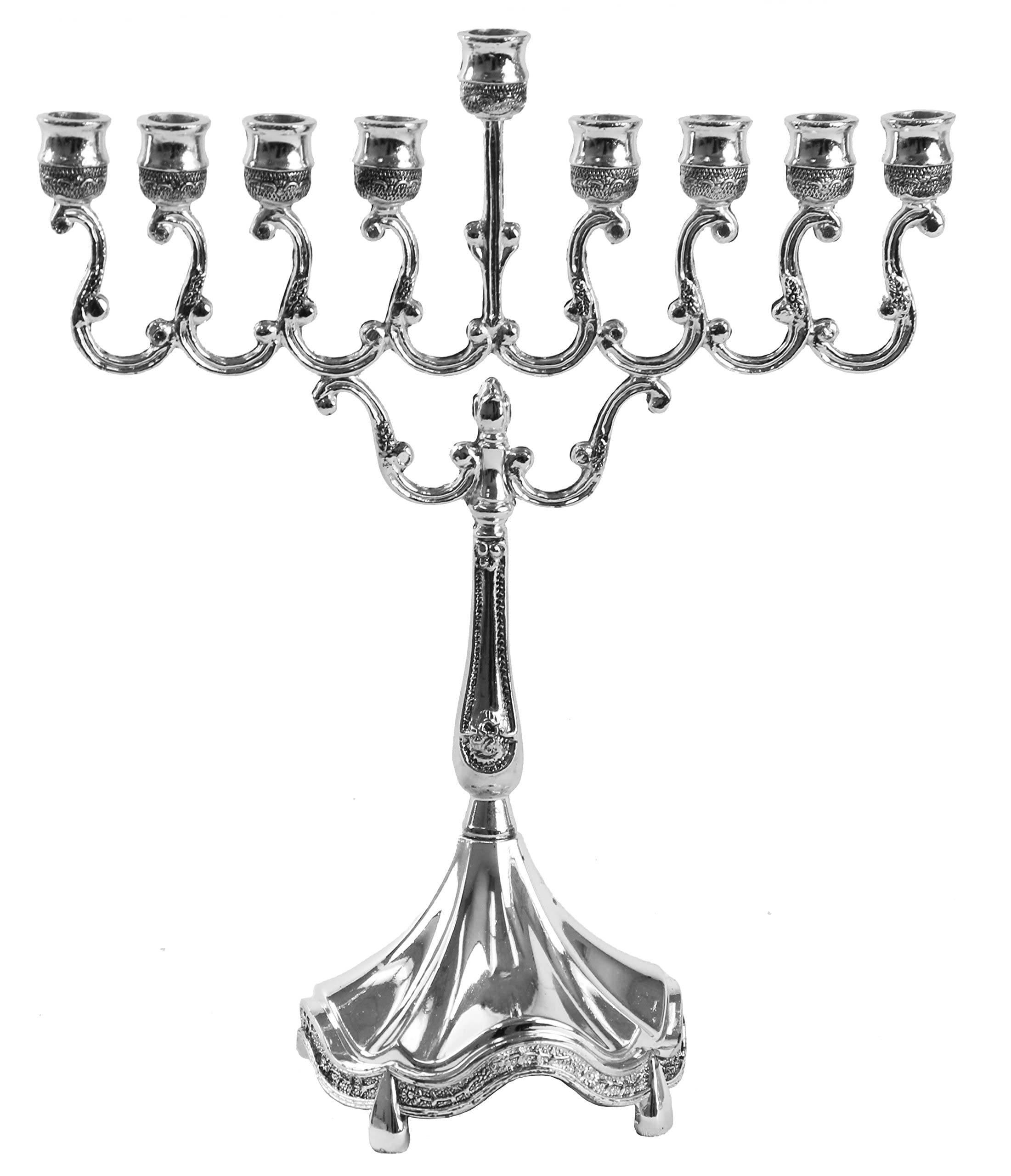 Algopix Similar Product 2 - Silver Plated Candle Menorah  Fits all