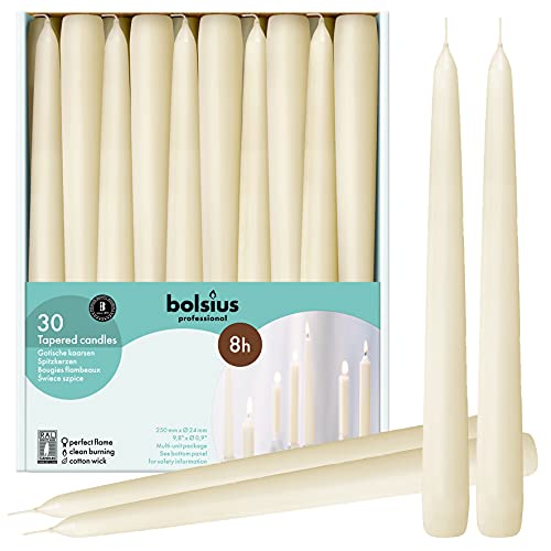 Algopix Similar Product 13 - BOLSIUS 30 Count Household Ivory Taper