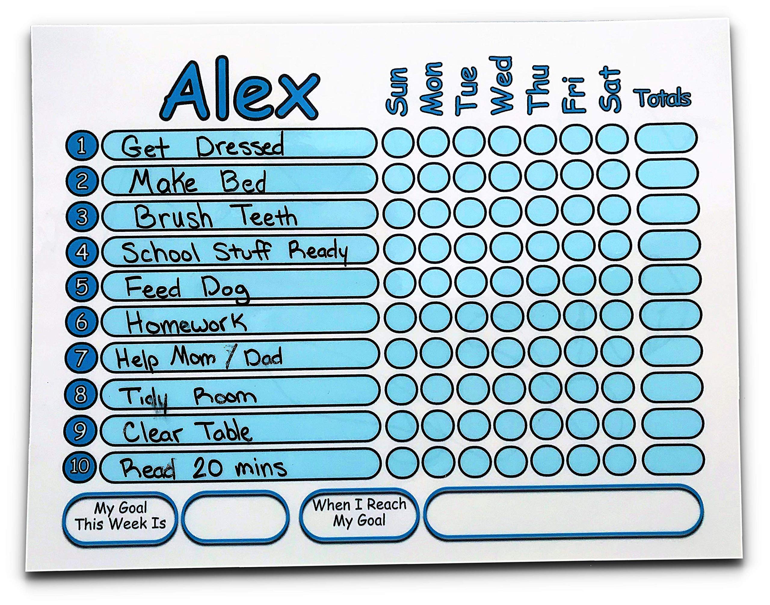 Algopix Similar Product 3 - Chore Chart Made with Your Childs Name