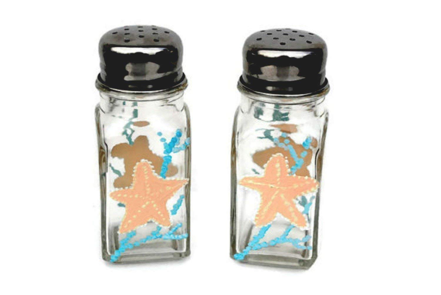 Algopix Similar Product 9 - Starfish Blue Coral Salt and Pepper