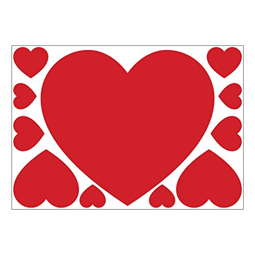 Algopix Similar Product 15 - Set of 11 Red Valentine Hearts