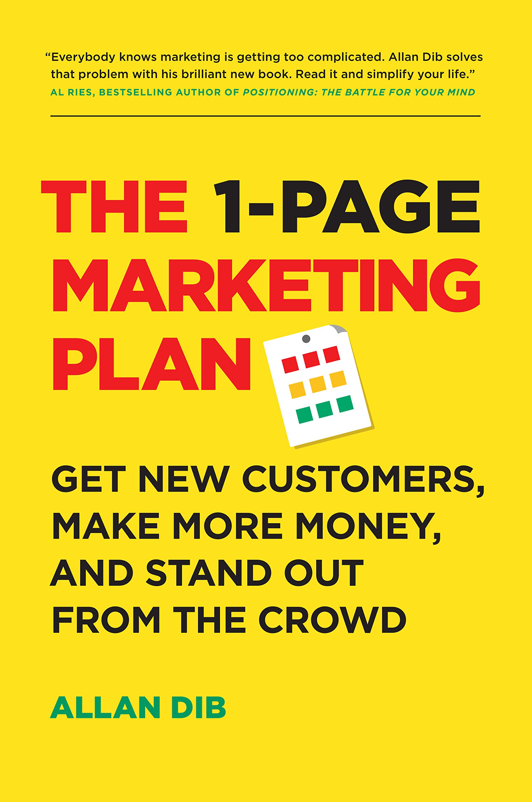 Algopix Similar Product 1 - The 1Page Marketing Plan Get New
