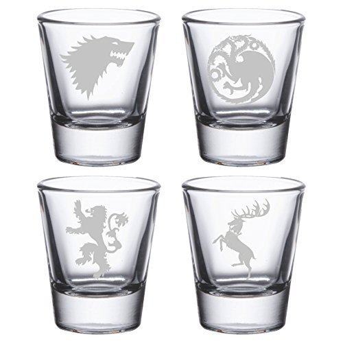 Algopix Similar Product 4 - Game of Thrones - Etched Shot Glasses