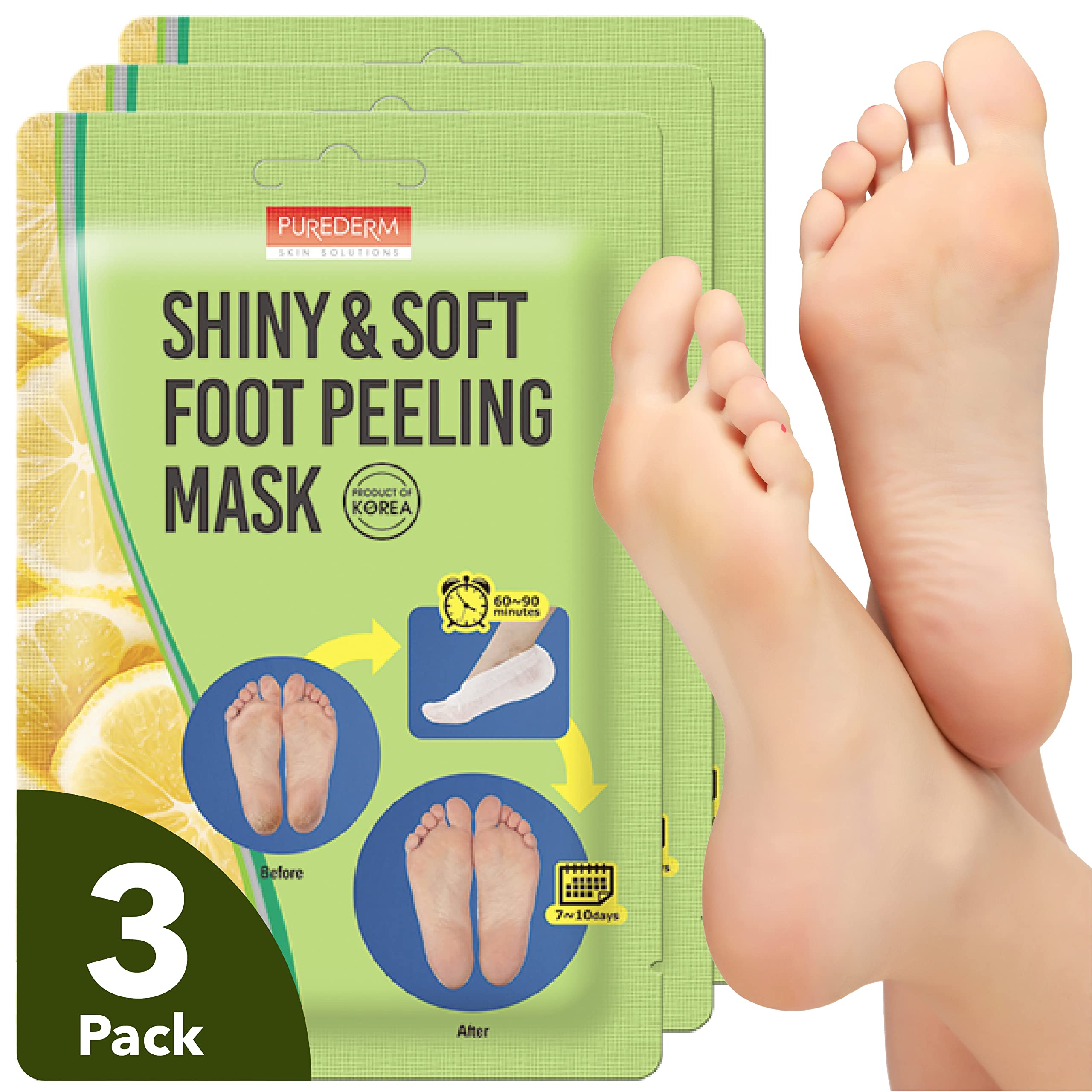 Algopix Similar Product 19 - Purederm Shiny  Soft Foot Peeling Mask