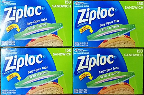 Algopix Similar Product 13 - Ziploc Sandwich Bags 150 Count Pack