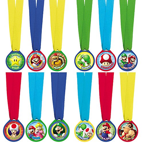 Algopix Similar Product 6 - amscan Super Mario Mini Award Medals