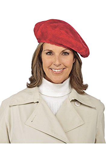 Algopix Similar Product 3 - Ladies' Faux Fur Beret, Red