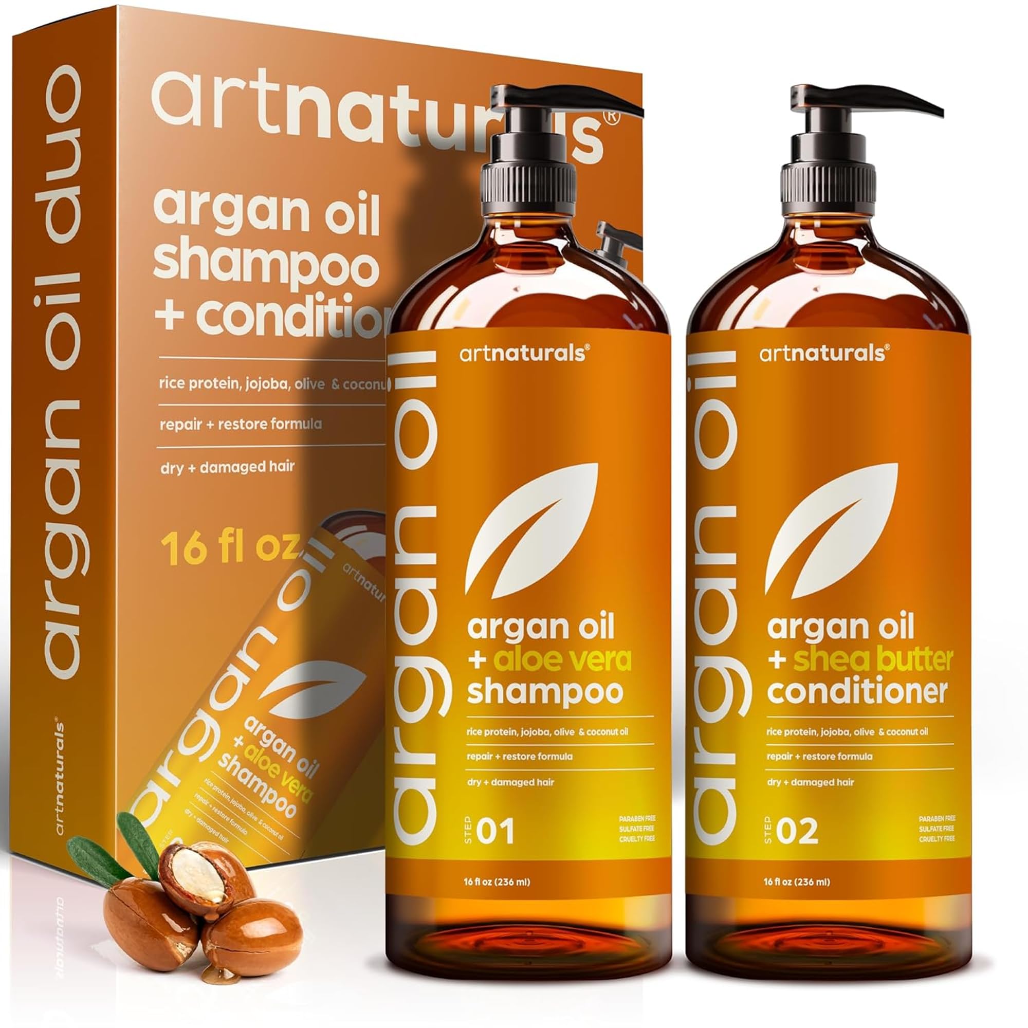 Algopix Similar Product 12 - Argan Oil Shampoo and Conditioner Set 