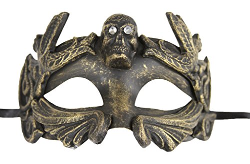 Algopix Similar Product 1 - Men's Skull Masquerade Mask, Bronze