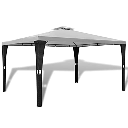 Algopix Similar Product 12 - Poly Rattan Gazebo with Cream White