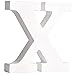 Algopix Similar Product 1 - Rayher 62675000 MDF Letter X White 11