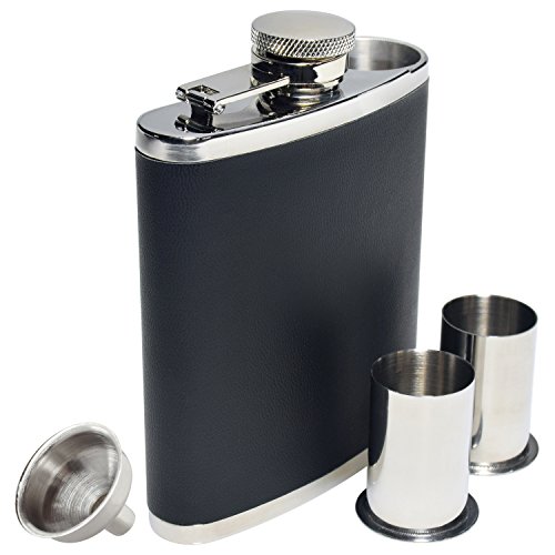 Algopix Similar Product 13 - Ivation Hip Flask 6 Ounce with Faux
