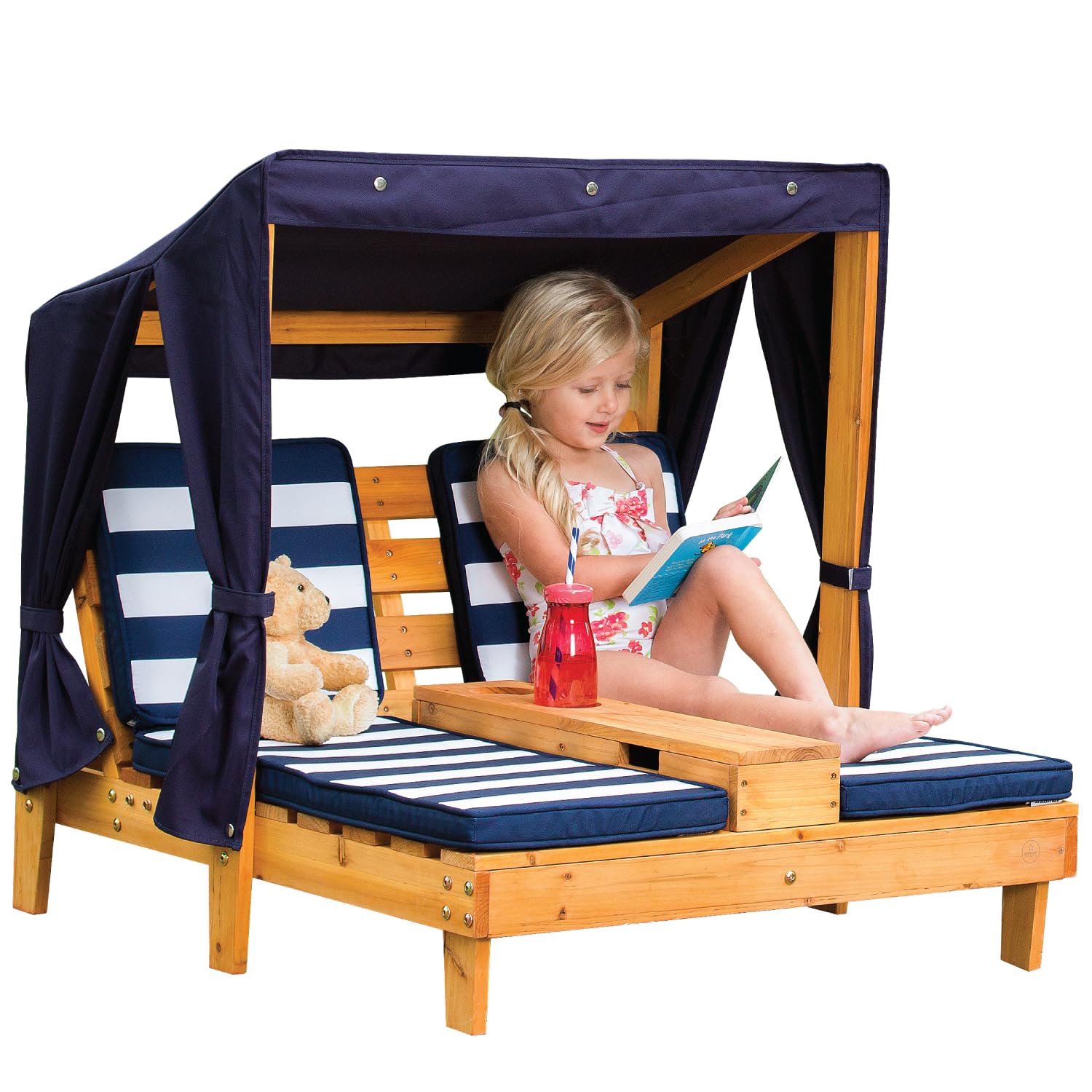 Algopix Similar Product 4 - KidKraft Wooden Outdoor Double Chaise