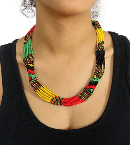 Algopix Similar Product 10 - African Zulu beaded short necklace 