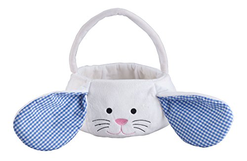 Algopix Similar Product 15 - Kids Easter Basket Plush White Bunny