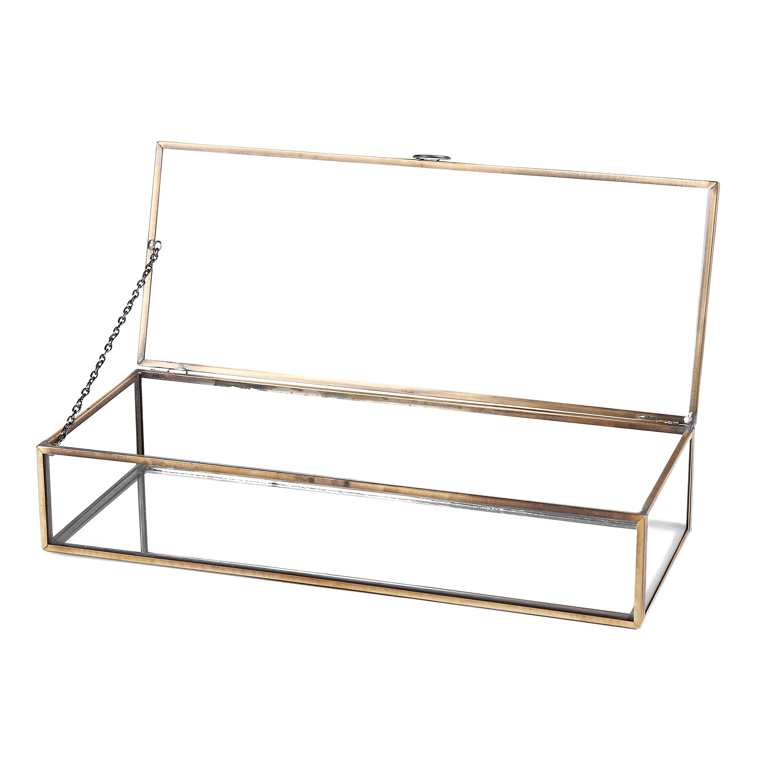 Algopix Similar Product 6 - MyGift Glass Jewelry Box Vintage Style