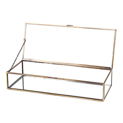 Algopix Similar Product 1 - MyGift Glass Jewelry Box Vintage Style