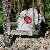 Algopix Similar Product 14 - Miniature Fairy Garden Ladybug Swing