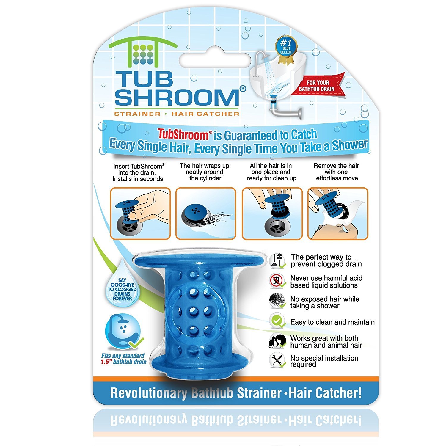 Algopix Similar Product 5 - TubShroom Revolutionary Tub Drain