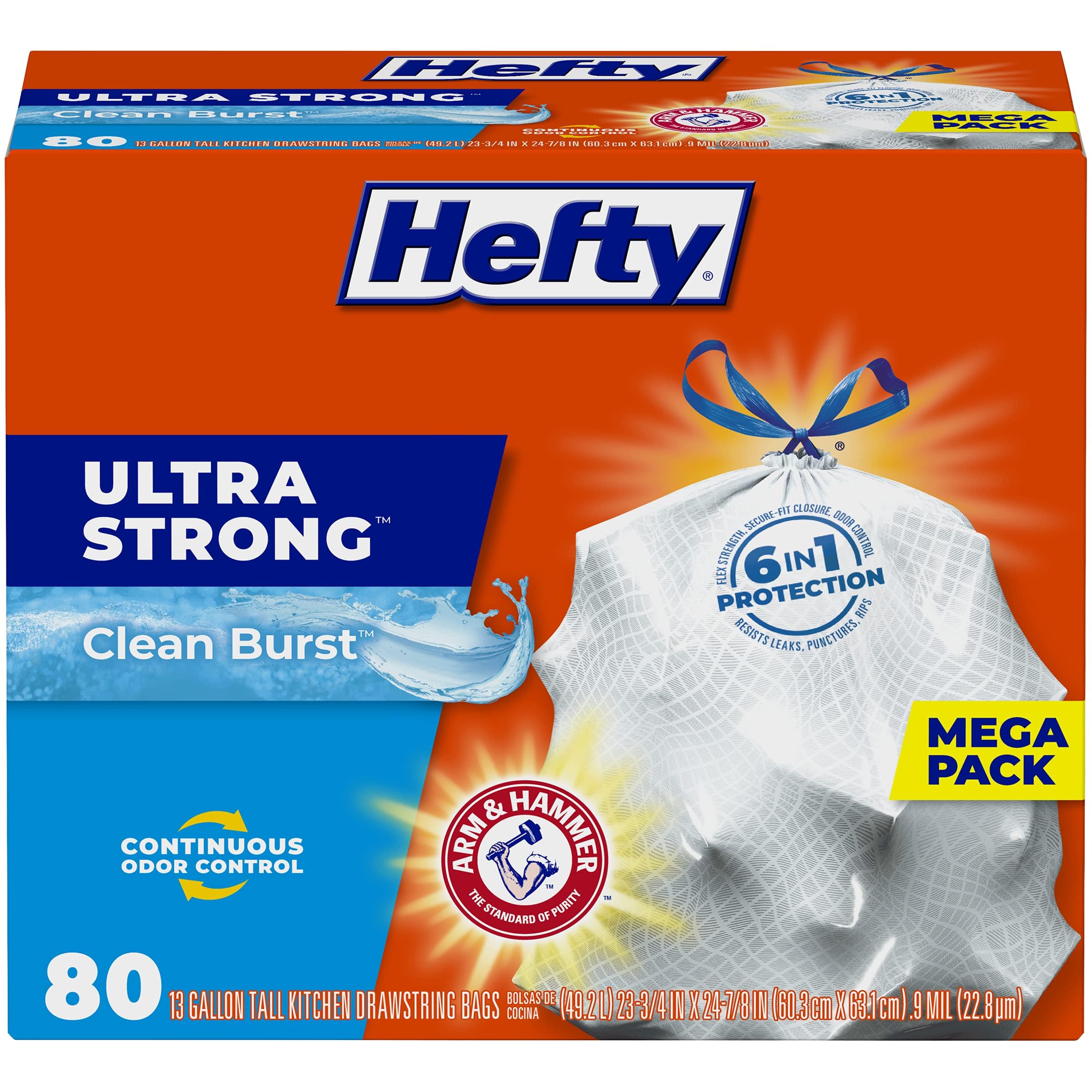 Algopix Similar Product 8 - Hefty Ultra Strong Trash Bags Clean