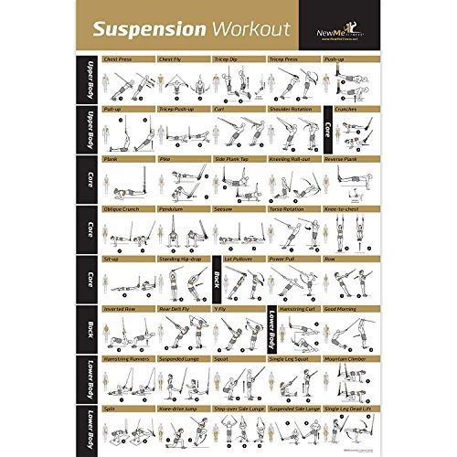 Algopix Similar Product 8 - Laminated Suspension Exercise Poster 