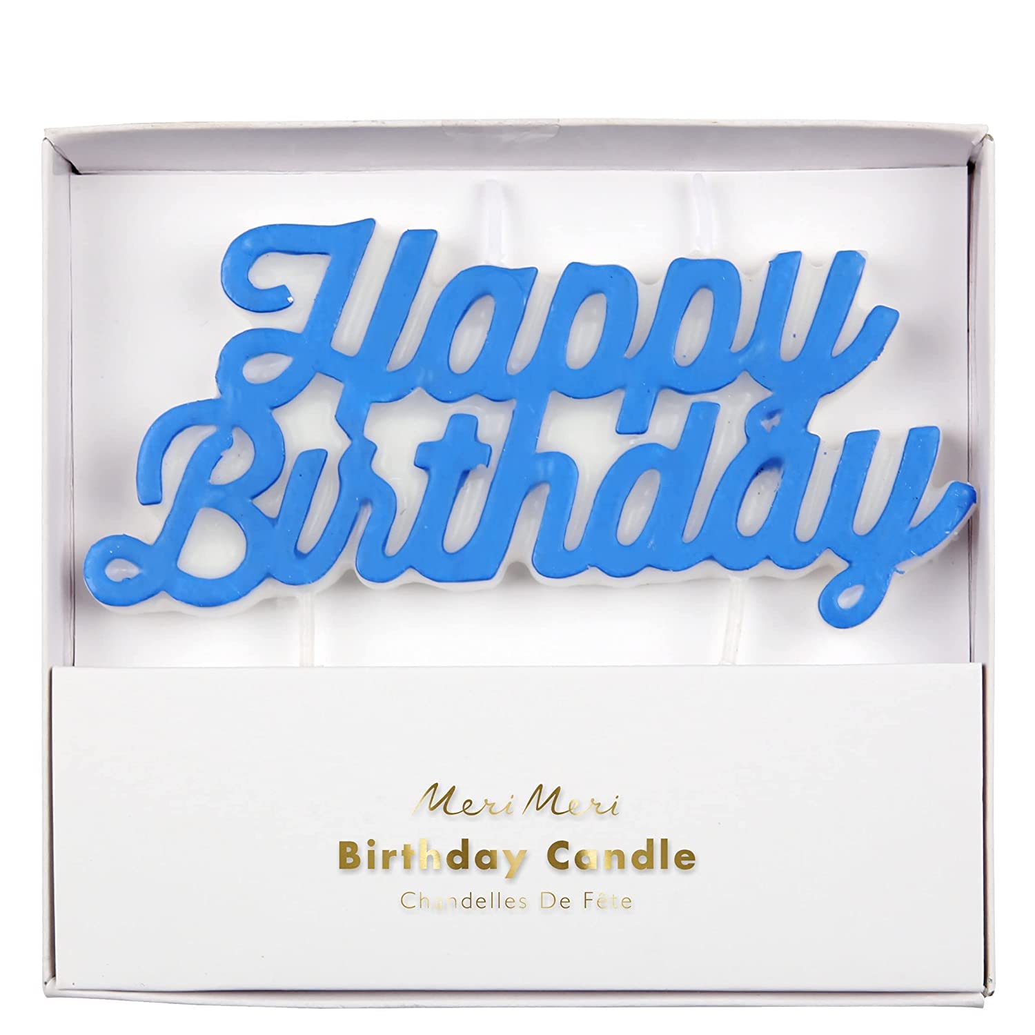 Algopix Similar Product 6 - Meri Meri Blue Happy Birthday Candle