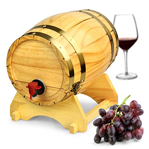 Algopix Similar Product 16 - Wooden Wine Barrel Dispenser 5ltr