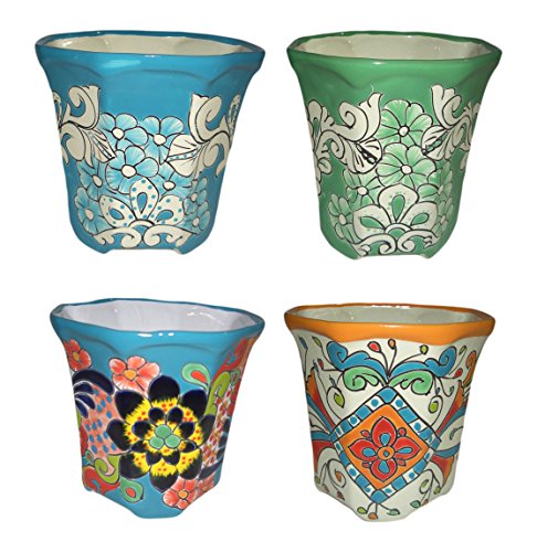 Algopix Similar Product 9 - Talavera No3 Colors Octagonal Pot