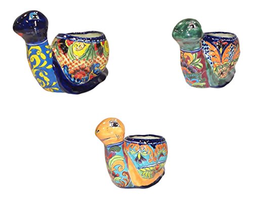 Algopix Similar Product 13 - Talavera Colors Snail Planter