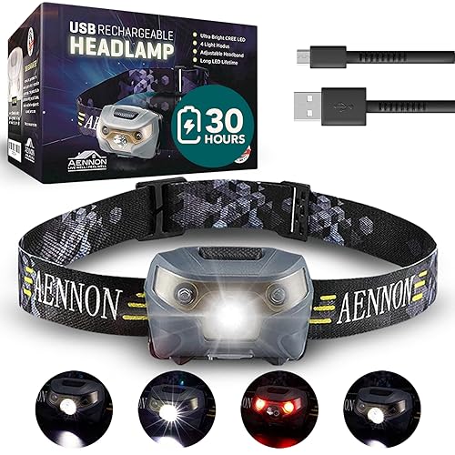 Algopix Similar Product 17 - USB Rechargeable LED Head lamp  Super