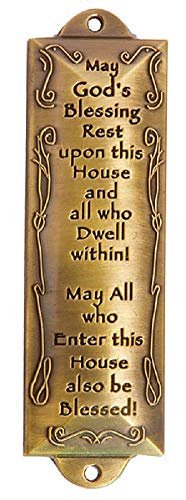 Algopix Similar Product 4 - 1 X Bless This House Brass Mezuzah with