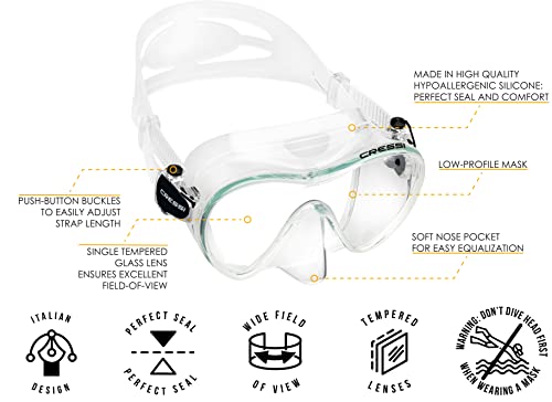 Algopix Similar Product 1 - Cressi F1 & Supernova Dry, Clear/Clear